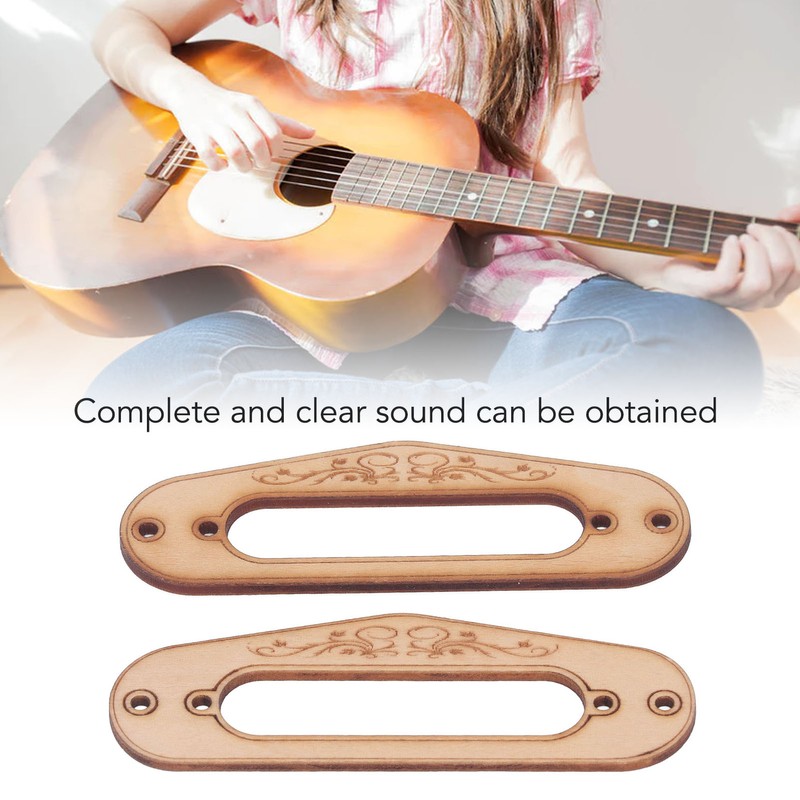 2PCS Pickup Mounting Ring Natural Maple Hard Decorative Single Coil
