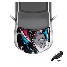 Gojo Jujutsu Kaisen Anime Hood Wrap Weatherproof Vinyl Car Decal 50" X 65"