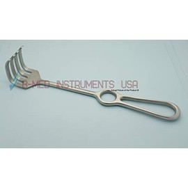 Israel Retractor 4 Prongs Length 9.5" Blunt 1 1/2" X 1 5/8" Blade Size NonMagnetic