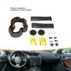 Bling Car Accessories Set Rhinestone Steering Wheel Cover Coaster Starter