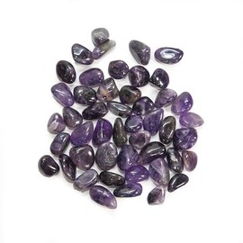 Amethyst Tumbled Gemstones Bulk - Bag of 50 | Hand Selected A-Grade | Polished Natural Gemstones for Displays, Personal Use, and Gifts!