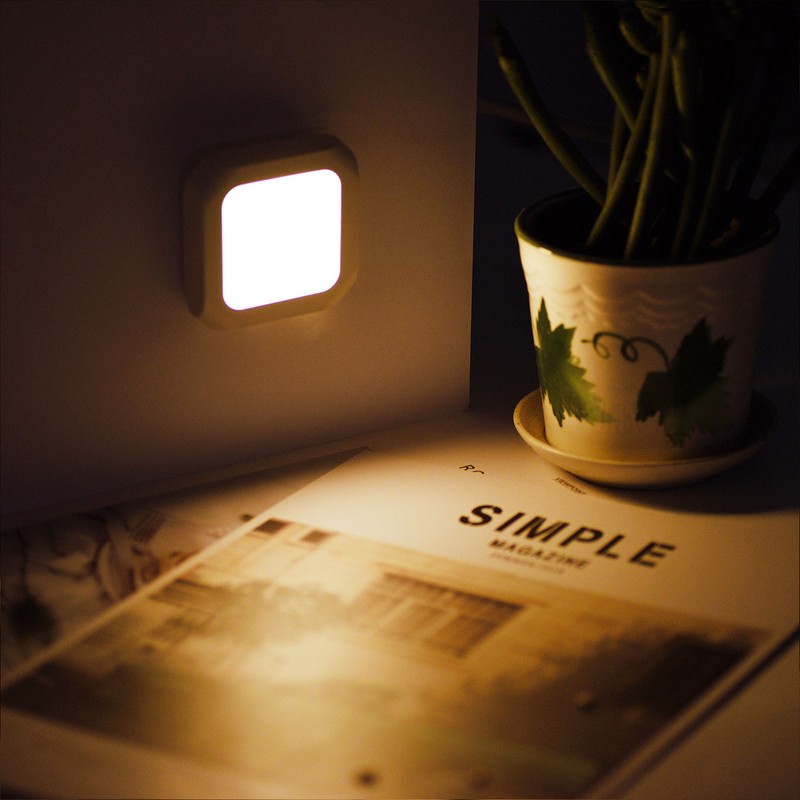 2Pcs Plug in Motion Sensor LED Night Light Plug in