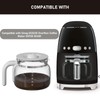 DCGC01 10-Cups Replacement Glass Carafe Pot Compatible with Smeg DCGC01