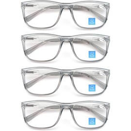 Gafas de lectura con bloqueo de luz azul para hombres, lectores cuadrados grandes de gran tamaño, Gafas de ajuste ancho para hombres con cabeza grande/cara grande