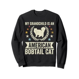 My Grandchild Is A Cat - Grandpa American Bobtail Cat Sweatshirt