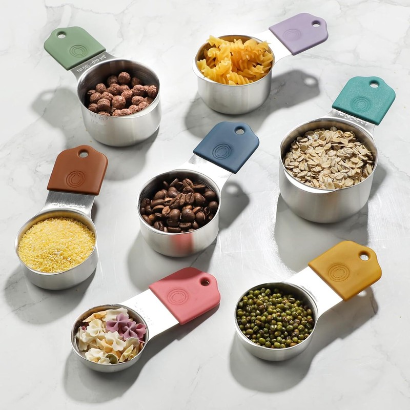 Magnetic Measuring Cups and Spoons Set, Stainless Steel Measuring Spoons