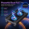 Hovadova Computer Tower Stand with Dual Cooling Fans, Fits Most