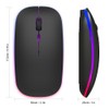 HXSJ Wireless Mouse Colorful Luminous DualMode Rechargeable for Bluetooth 2.4G
