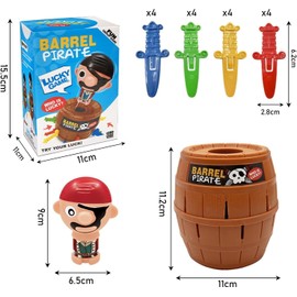 Wekuw Pirate Game Children's Games Pop Up Pirate Board Games, Pirate Game for Children, Game Pirate Barrel, Family Preschool Children's Game, Children's Games from 4 Years, Family & Montessori Game