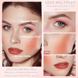3pzs Maquillaje Colorete En Barra Labios Y Mejillas Natural Agua                                                                                      
