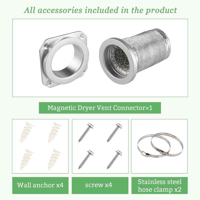 DV180 Magnetic Dryer Vent Connector Kit, 4 Inch Quick Connect