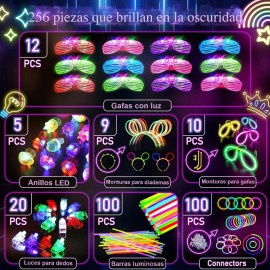 256pzs Juegos Luminosos Neón Luz Eventos Regalo Fiesta Boda