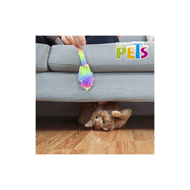 Fancy Pets Juguete Ratón Arcoíris Catch para Gatos en Poliester