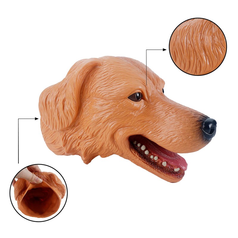 Andux Animal Hand Puppet Realistic Soft Rubber Interactive Role Play