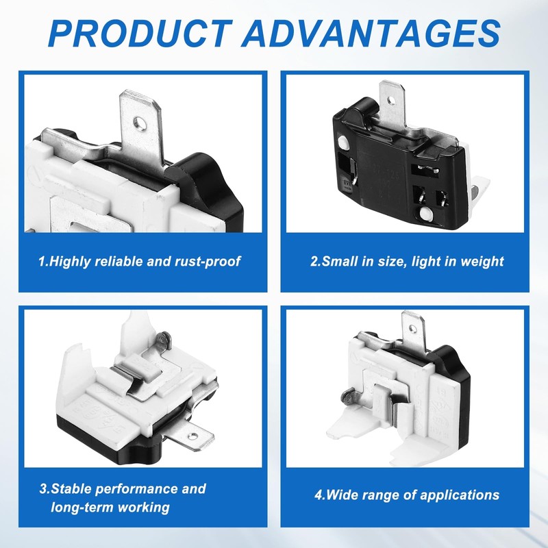 sourcing map 2 Set PTC Refrigerator Starter Relay 4.7 Ohm