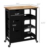 HOMCOM Rolling Kitchen Island Cart, Bar Serving Cart, Compact Trolley