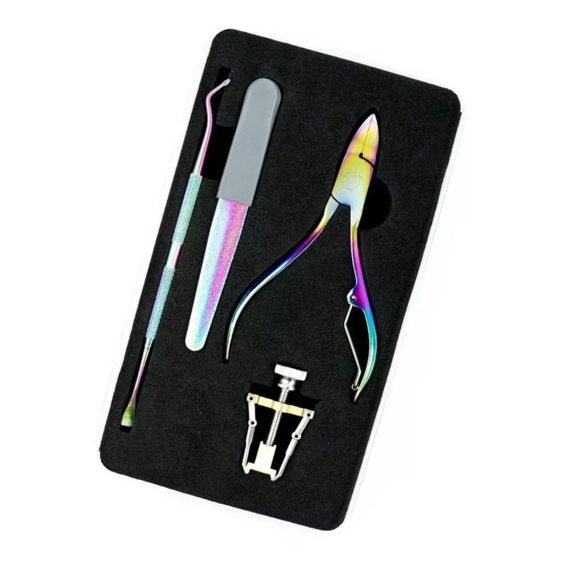 sin marca Set De Manicura Pedicura Profesional Alicate Corrector Lima