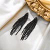 Flyonce Sparkly Rhinestone Bridal Chandelier Earrings, Crystal Statement Long Chain