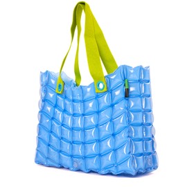 InflatDecor Beach Bags for Women – Waterproof, Sand Proof, Lightweight PVC Tote Bag (Blue)