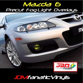 JDMFV 03-08 Mazda 6 SPEED Fog light JDM Yellow Overlays TINT