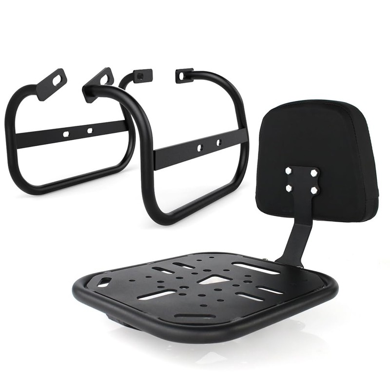 Xitomer Motorcycle Side Rack & Rear Rack with Driver Backrest