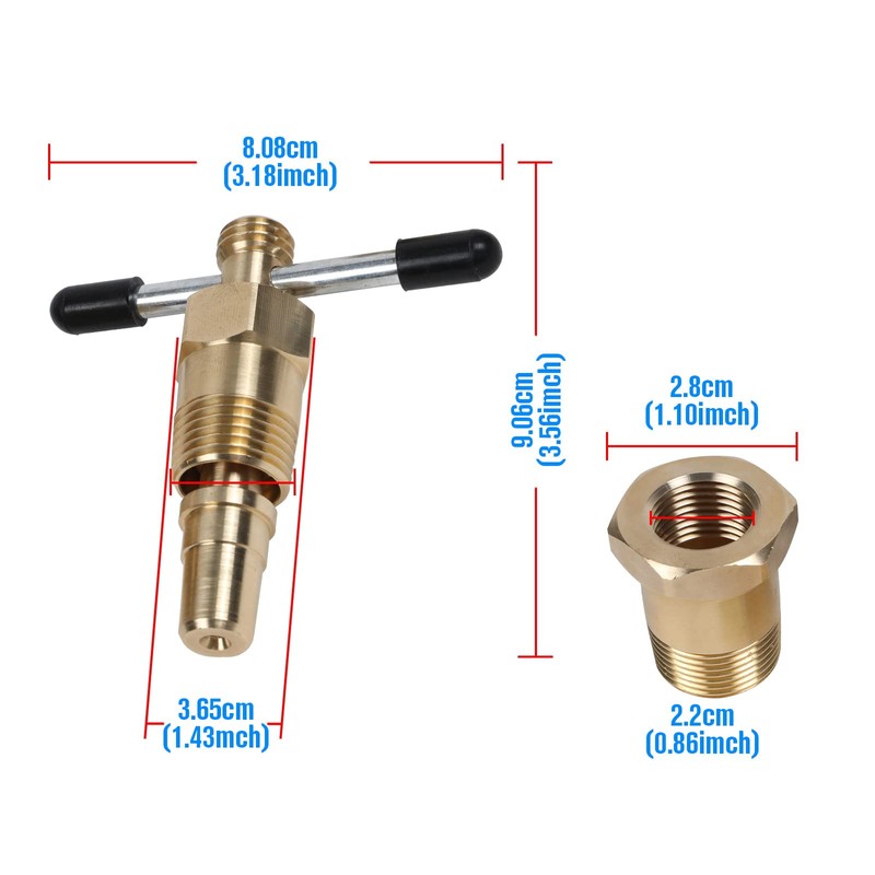 MOTOCOCHE 15mm & 22mm Olive Puller Removal Tool, Solid Brass