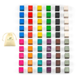 Waldfelsen Small Wooden Dice 60 Play Dice Made of Solid Beech Wood without Eyes in 12 (Size: 10 mm)