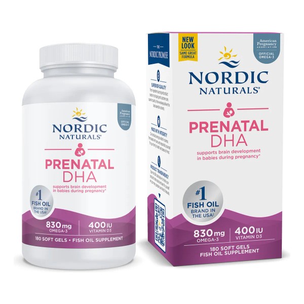 Suplemento Prenatal Dha 180caps Nordic Naturals Sin Sabor