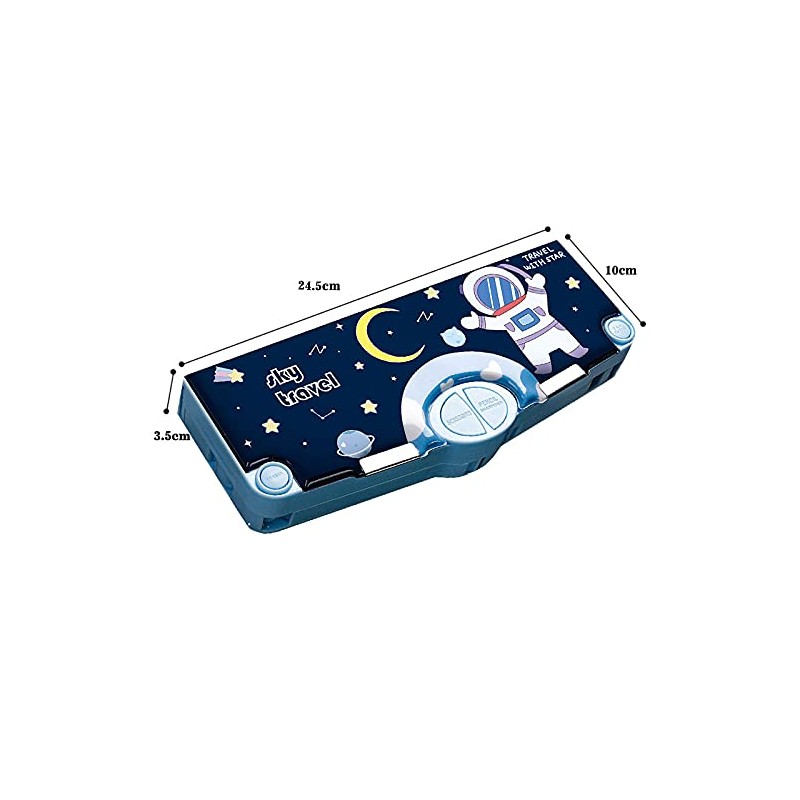 Aisi Student Multifunction Pen Pencil Case with 2 Compartments Cute