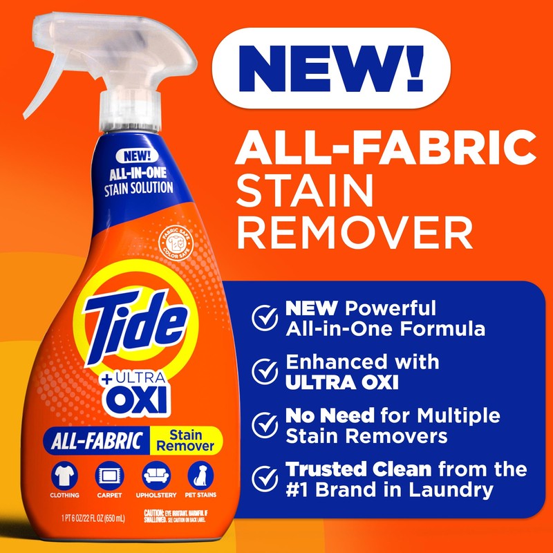 Tide Laundry Stain Remover with Oxi, Rescue Clothes, Upholstery, Carpet