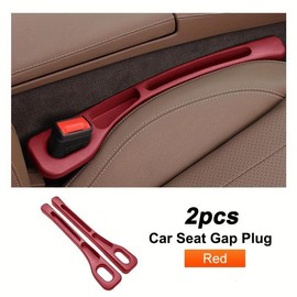 2Pcs Car Seat Gap Filler Seat Crevice Storage Box Bag Between Seats Console Organizer Decoration Interior Auto Accessories - Color: 2pcs Red