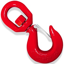 5 Tons Swivel Hook with Safety Latch,360 Degree Heavy Duty Rotating Crane Swivel Lifting Eye Hook for Lifting Hooks Port Transportation, Alloy Steel Swivel Chain Hooks for Crane, 11000 Lbs Capacity
