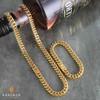 Krkc&Co Men's Kihei Chain Necklace and Bracelet, 0.3 in (8