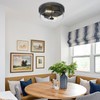 Luminzone Flush Mount Ceiling Light with Clear Glass Shade, 2-Light