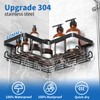 YASONIC Corner Adhesive Shower Caddy, with Soap Holder and 12