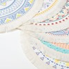 fanquare Set of 6 Boho Placemats, Round Cotton Woven prints