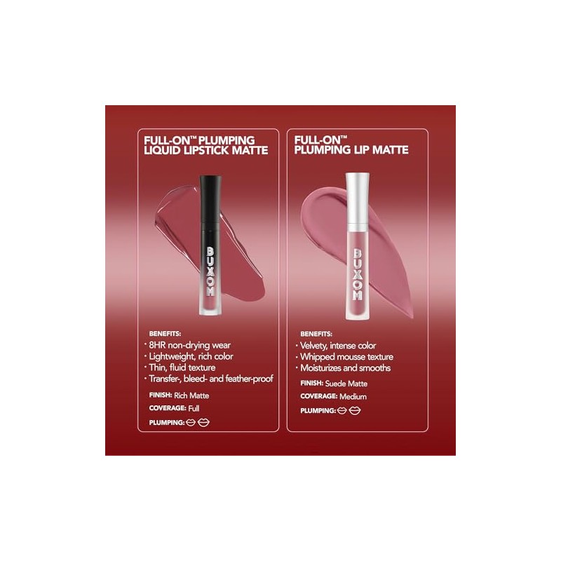 Buxom Labial Líquido Voluminizador Mate, Color Voluminizador Con Vitamina E,