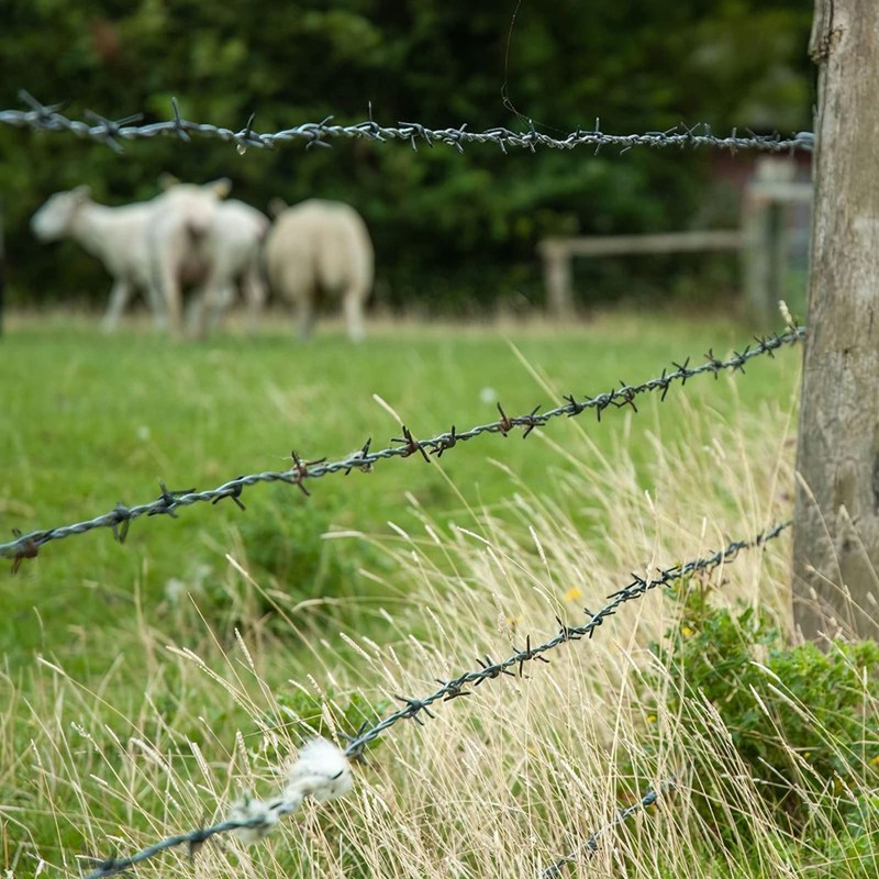 YXJSTO Real Barbed Wire 1320FT, 4 Point Barbed Wire Roll
