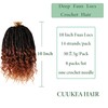 CUUKEA Deep Faux Locs Crochet Hair 10 Inch 8 Packs