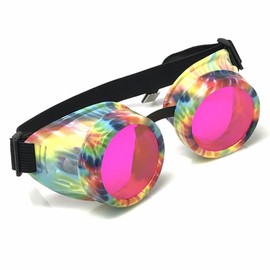 MBRELLALABORATORY Steampunk Goggles Retro Round Rave Meme Glasses Funny Party Gift idea