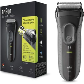 Braun Series 3 ProSkin 3000s Electric Scheerapparaat, Zwart - Oplaadbaar Scheerapparaat