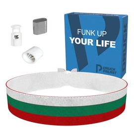 Bulgarien Flagge Stoffarmband - Wasserfestes Unisex Armband - Bulgarische Farben - Sportaccessoire für WM & EM - Geschenkideen für Sportfans - Handmade Fanartikel - Patriotisches Souvenir