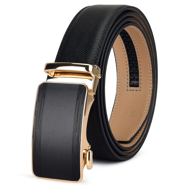 PlusZis 28"-60 "Men's Leather Ratchet Dress Belt Big And Tall