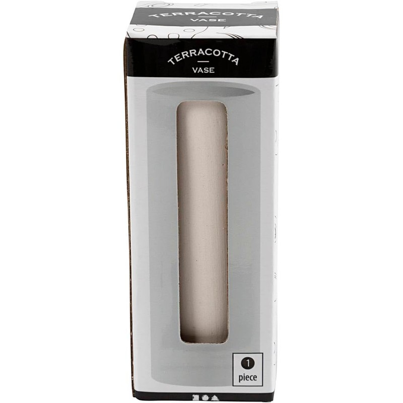 Vaso, bianco, H: 11 cm, diam 4 cm, 1 pz/