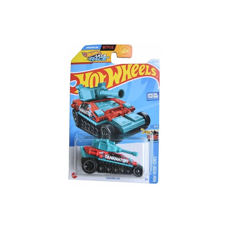 Hot Wheels Tanknator, HW Ride Ons 3/5 [Teal/red] 119/250