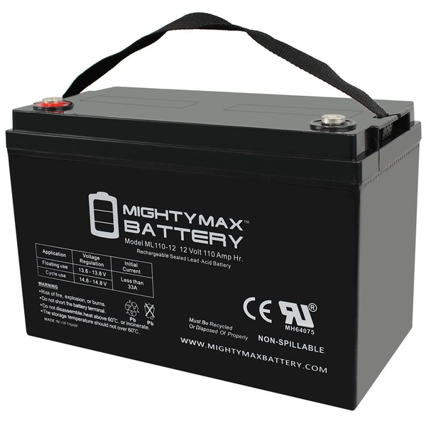Mighty Max Battery 12V 110AH SLA Battery Replaces Solar X