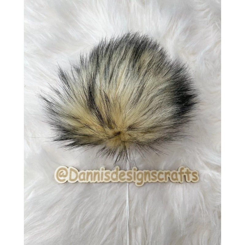 Handmade faux fur pom poms for hats / beanies /