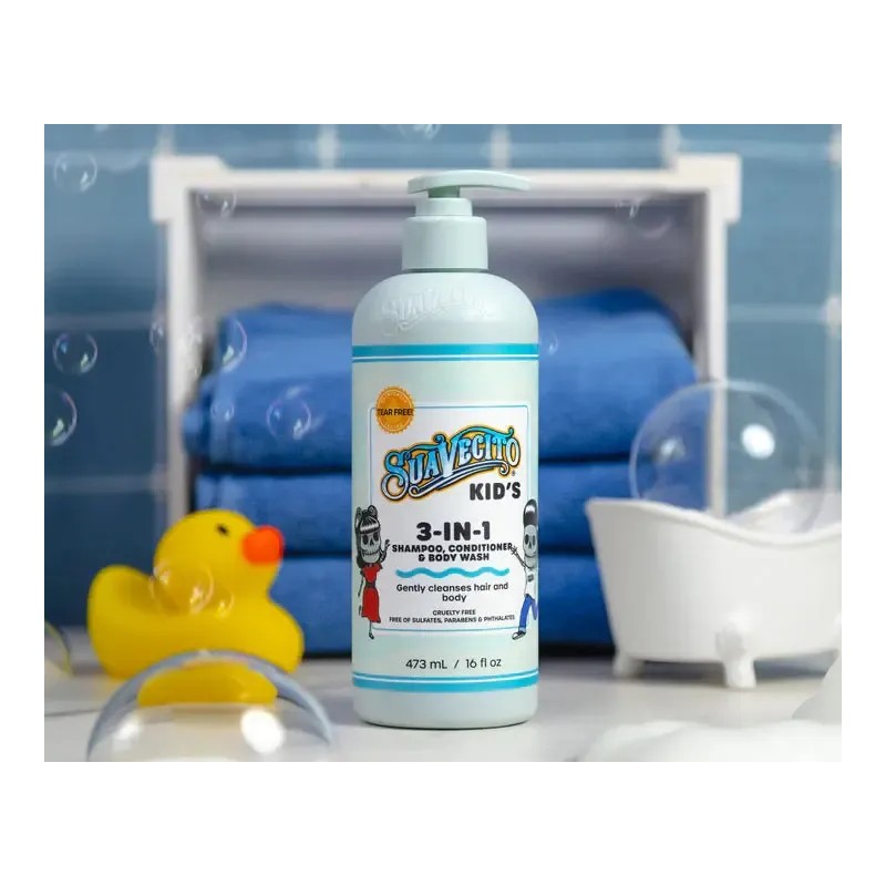 Shampoo Acondicionador Y Body Wash 3 En 1 Niños Suavecito