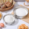 2Pcs Stainless Steel Round Flour Sieve 40 60 40 60