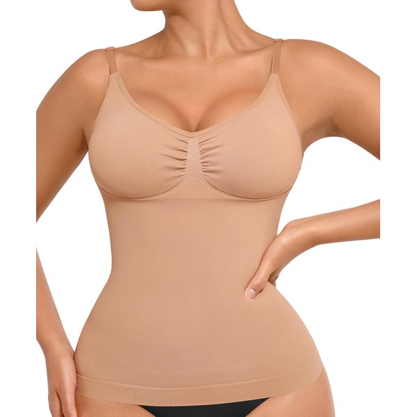 FeelinGirl Women Camisole Tops Tummy Control Compression Tanks Seamless Shapewear
